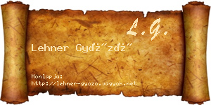 Lehner Győző névjegykártya